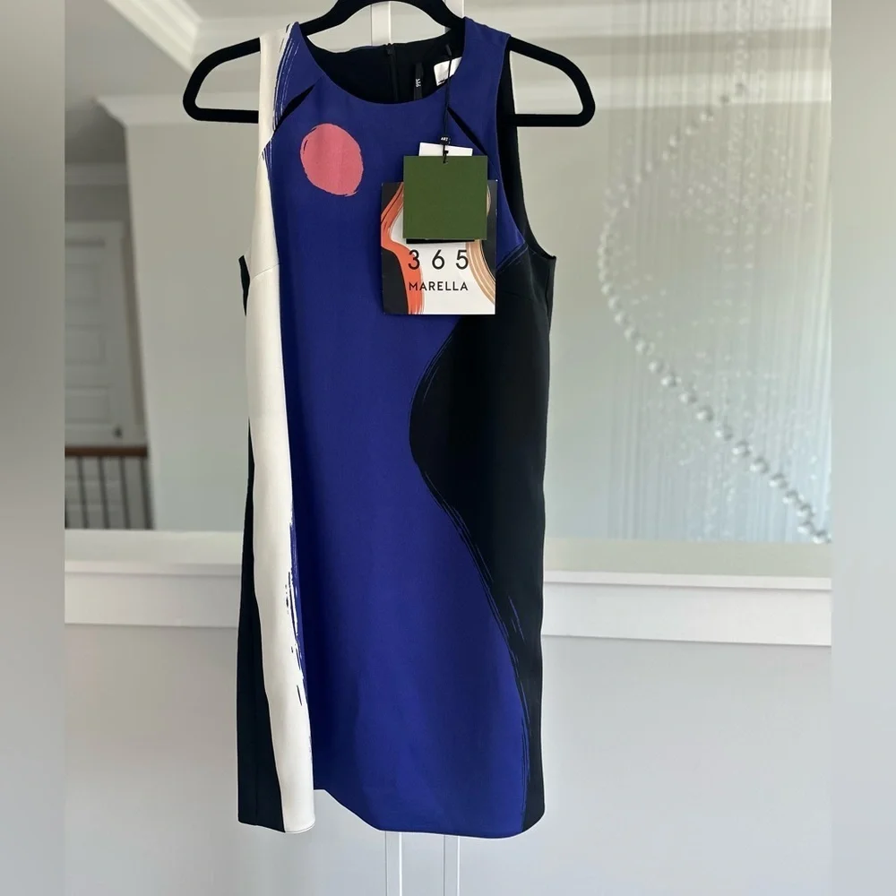 Marella By Max Mara Purple Colorblock Shift Dress